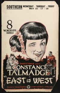 5h102 EAST IS WEST WC 1922 great headshot of winking Asian Constance Talmadge, ultra-rare!