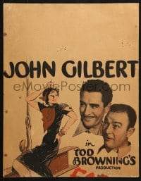 5h113 FAST WORKERS WC 1933 Tod Browning, Robert Armstrong, John Gilbert, art of Mae Clarke, rare!