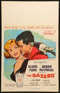 5h136 GAZEBO WC 1960 great romantic art of Glenn Ford w/pigeon on shoulder & Debbie Reynolds!
