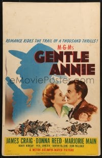5h138 GENTLE ANNIE WC 1945 great western image of Donna Reed, James Craig, & Marjorie Main!