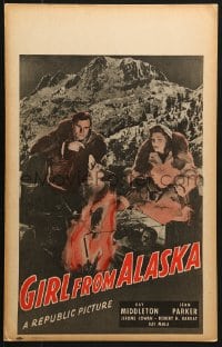 5h144 GIRL FROM ALASKA WC 1942 Ray Middleton, Jean Parker & Ace the Wonder Dog in the arctic, rare!