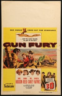 5h166 GUN FURY 3D WC 1953 Phil Carey steals Donna Reed & leaves Rock Hudson to die!