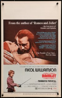 5h171 HAMLET WC 1970 Nicol Williamson in title role & Marianne Faithfull as Ophelia, Shakespeare!