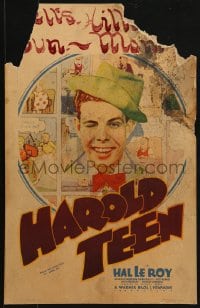 5h179 HAROLD TEEN WC 1934 close up of Hal LeRoy over actual Carl Ed newspaper comic strip!