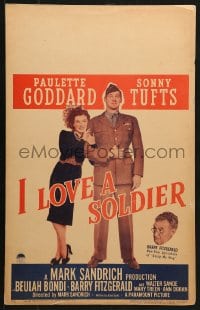 5h218 I LOVE A SOLDIER WC 1944 Sonny Tufts in uniform, sexy Paulette Goddard, Barry Fitzgerald!