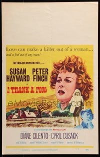 5h222 I THANK A FOOL WC 1962 female doctor Susan Hayward mercy kills her husband!