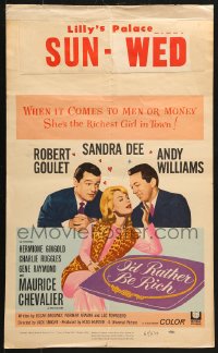 5h226 I'D RATHER BE RICH WC 1964 sexy Sandra Dee with Robert Goulet & Andy Williams!