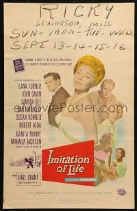 5h231 IMITATION OF LIFE WC 1959 sexy Lana Turner, Sandra Dee, John Gavin, from Fannie Hurst novel!