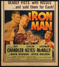 5h243 IRON MAN WC 1951 Jeff Chandler in the boxing ring, sexy Evelyn Keyes, Stephen McNally!
