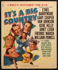 5h247 IT'S A BIG COUNTRY WC 1951 Gary Cooper, Janet Leigh, Gene Kelly & other major stars!