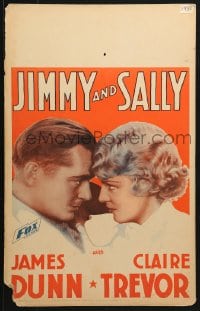 5h254 JIMMY & SALLY WC 1933 great romantic art of James Dunn about to kiss Claire Trevor!