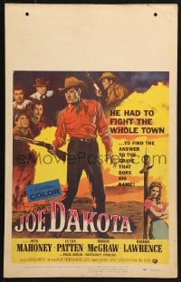 5h255 JOE DAKOTA WC 1957 Jock Mahoney had to fight a whole town to find his answers, cool art!