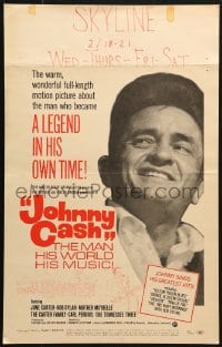 5h257 JOHNNY CASH WC 1969 great c/u of most famous country music star, a legend in his own time!