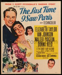 5h291 LAST TIME I SAW PARIS WC 1954 Elizabeth Taylor, Van Johnson, Walter Pidgeon, Donna Reed