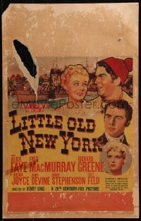 5h308 LITTLE OLD NEW YORK WC 1940 art of pretty Alice Faye, Fred MacMurray & Richard Greene!
