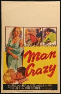 5h323 MAN CRAZY WC 1953 art of sexy promiscuous bad girl Colleen Miller & Neville Brand!