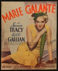 5h334 MARIE GALANTE WC 1934 pretty Ketti Gallian is kidnapped by Spencer Tracy, ultra rare!