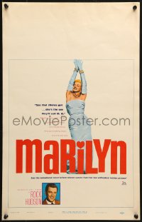 5h335 MARILYN WC 1963 great sexy full-length image of young Monroe, plus Rock Hudson too!