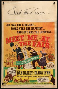 5h339 MEET ME AT THE FAIR WC 1953 Dan Dailey, Diana Lynn, Scatman Crothers, great musical montage!