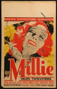 5h344 MILLIE WC 1931 Helen Twelvetrees as mother who kills man w/ good reason, Fredric Madan art!