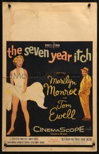 5h462 SEVEN YEAR ITCH WC 1955 classic image of sexiest Marilyn Monroe with skirt blowing, Wilder!