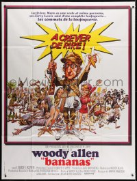5j097 BANANAS French 1p 1972 great artwork of Woody Allen by E.C. Comics artist Jack Davis!