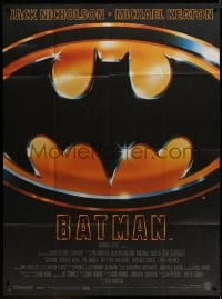 5j103 BATMAN French 1p 1989 DC Comics, directed by Tim Burton, cool image of the bat logo!