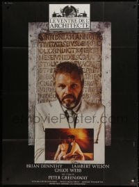 5j117 BELLY OF AN ARCHITECT French 1p 1987 Peter Greenaway, portrait of Brian Dennehy!