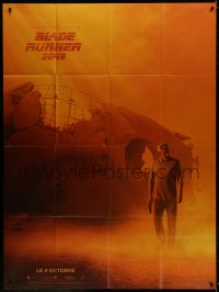 5j147 BLADE RUNNER 2049 teaser French 1p 2017 cool image of Harrison Ford by huge statue head!