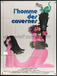 5j210 CAVEMAN French 1p 1981 different art of prehistoric Ringo Starr & sexy naked Barbara Bach!