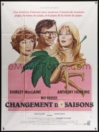 5j213 CHANGE OF SEASONS French 1p 1981 Grello art of Bo Derek, Shirley MacLaine & Anthony Hopkins!