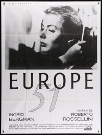 5j311 EUROPA '51 French 1p R1990s Ingrid Bergman's back, Roberto Rossellini's The Greatest Love!