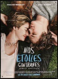 5j324 FAULT IN OUR STARS advance French 1p 2014 Shailene Woodley, Ansel Elgort, one sick love story!