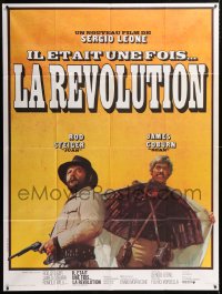 5j332 FISTFUL OF DYNAMITE French 1p 1972 Sergio Leone, different image of Rod Steiger & James Coburn