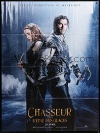 5j456 HUNTSMAN WINTER'S WAR teaser French 1p 2016 Chris Hemsworth, Jessica Chastain, heroes!