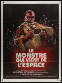 5j469 INCREDIBLE MELTING MAN French 1p 1981 different art of the gruesome monster attacking girl!