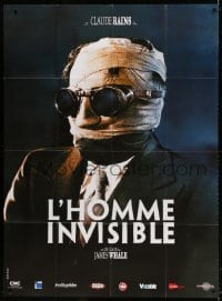 5j481 INVISIBLE MAN French 1p R2000s James Whale, H.G. Wells, wonderful different image!