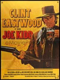 5j496 JOE KIDD French 1p 1972 best art of Clint Eastwood with beer and gun in hand by Jean Mascii!