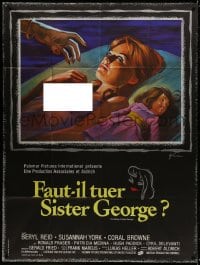 5j511 KILLING OF SISTER GEORGE French 1p 1971 different Grinsson art of naked Susannah York, Aldrich