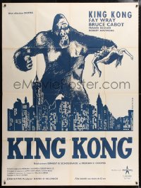 5j512 KING KONG French 1p R1960s Deflandre art of giant ape holding Wray over New York City!