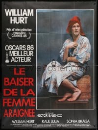 5j516 KISS OF THE SPIDER WOMAN awards French 1p 1985 different full-length c/u of William Hurt in drag!