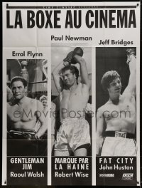 5j525 LA BOXE AU CINEMA French 1p 1990s Errol Flynn, Paul Newman, Jeff Bridges, all boxing!