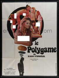 5j549 LE POLYGAME French 1p 1974 great montage of sexy naked women!