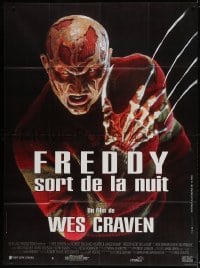5j650 NEW NIGHTMARE French 1p 1994 great different image of Robert Englund as Freddy Kruger!