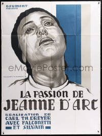 5j687 PASSION OF JOAN OF ARC French 1p R1978 Carl Theodor Dreyer classic, Mercier art of Falconetti!