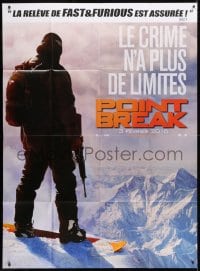 5j707 POINT BREAK teaser French 1p 2016 great image of man with machine gun on snowboard!