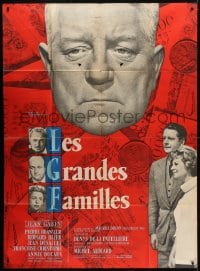 5j713 POSSESSORS style B French 1p 1958 Les Grandes Familles, art of Jean Gabin by Rene Ferracci!