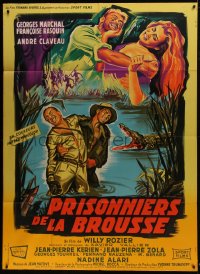 5j719 PRISONERS OF THE CONGO French 1p 1960 Belinsky art of Marchal & Rasquin in savage Africa!