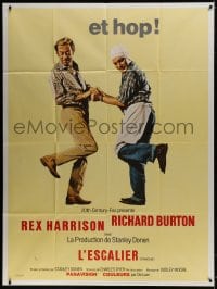 5j838 STAIRCASE French 1p 1969 Stanley Donen, Rex Harrison & Richard Burton in a sad gay story!