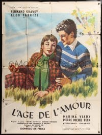 5j902 TOO YOUNG FOR LOVE French 1p 1954 Lionello de Felice's L'Eta dell'amore, teens in love, rare!